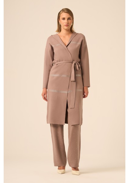 Kadın Kapşon Detaylı Ikili Takım Sütlü Kahve 20740 fırsatları