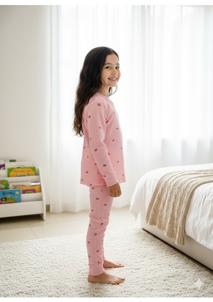 Yeni Sezon Kız Erkek Çocuk Fitilli Pamuk Pijama Takımı fiyatları