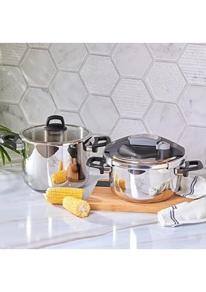 Perfect Gray 4-6 L Düdüklü Tencere Seti, Paslanmaz Çelik modelleri