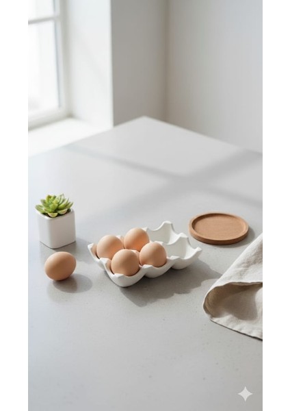 6 Bölmeli Dekoratif Beton Yumurtalık