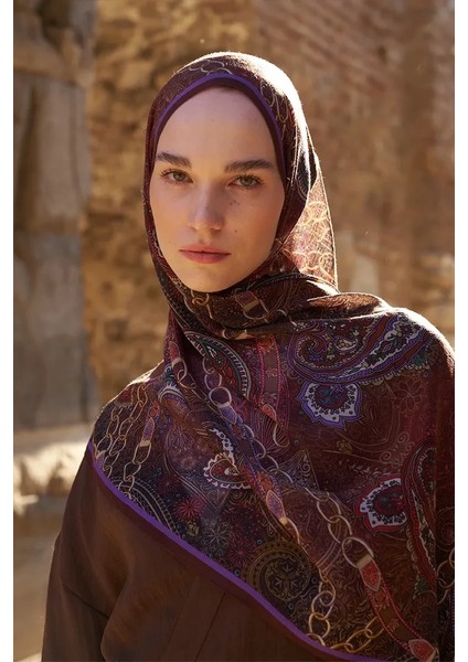 Kızıl Kahve Ed Scarf Landy Şal modelleri