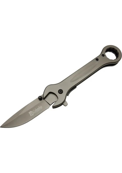 Columbia 8000B Anahtar Görünümlü Siyah Kamp Çakı 19 cm - Otomatik, Metal Sap