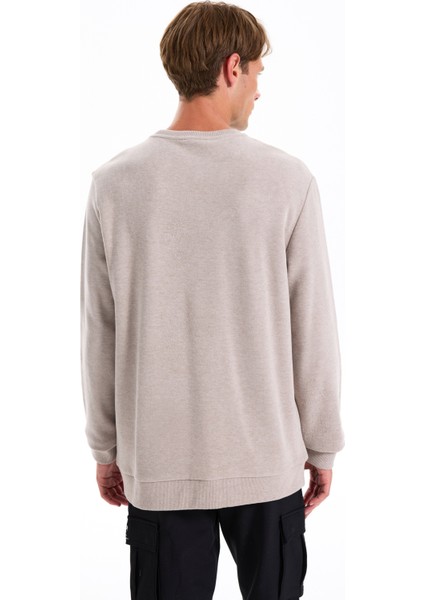 Bisiklet Yaka Düz Koyu Bej Erkek Sweatshırt J5WM-SWT7221 indirimleri