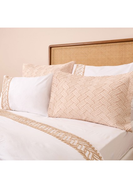 Store Elenore Çift Kişilik 7 Parça Yatak Örtüsü Seti - Bej fiyatları