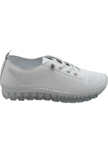 Reina | Kadın Hakiki Deri Rahat Ayakkabı - Beyaz-Delikli - 38 fiyatları