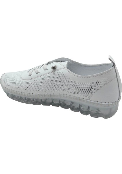 Reina | Kadın Hakiki Deri Rahat Ayakkabı - Beyaz-Delikli - 38 fırsatları