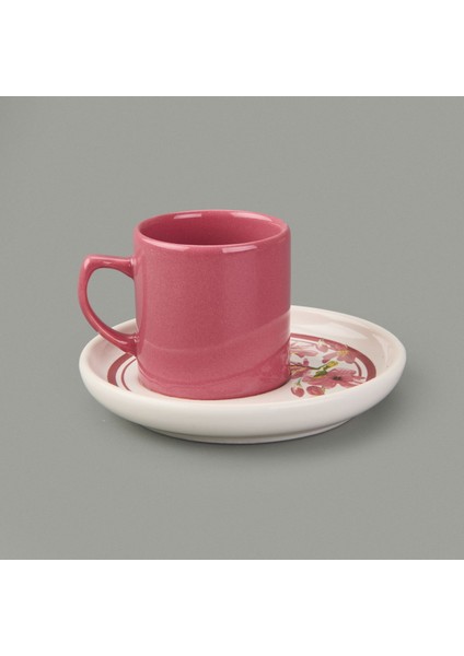 Kitchen Flowery Nordic 4 Parça Kahve Fincanı - Mürdüm - 110 ml modelleri