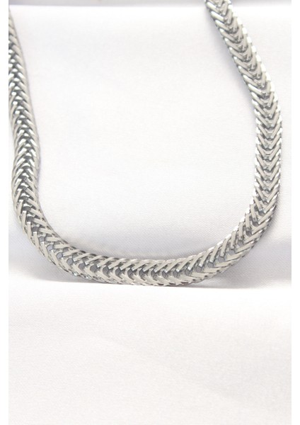 316L Çelik Silver Renk Balık Sırtı Zincir Kolye