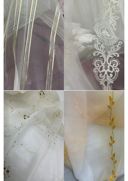 Nakışlı Armürlü Outlet Tül Perde