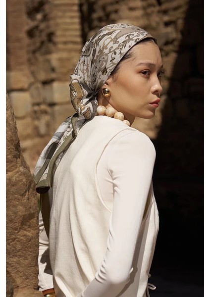 Bej Ed Scarf Glaze Mistral Desen Eşarp