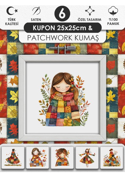 Patchwork Kumaş Seti – Dikiş ve Hobi Için %100 Pamuk Desenli Kumaş Kuponları