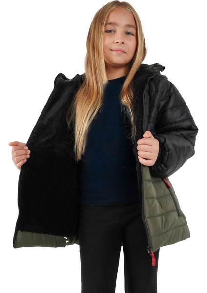 İçi Kürklü Su ve Rüzgar Geçirmez Kapüşonlu Kız Çocuk Mont fiyatları