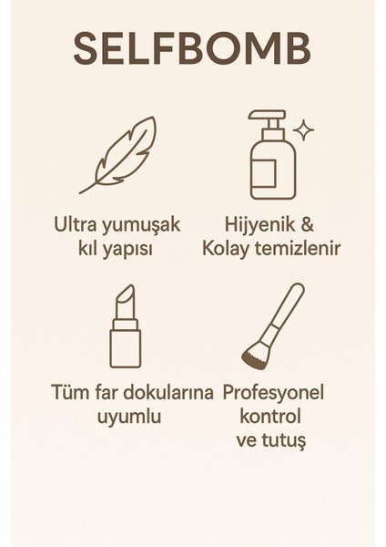 7’li Göz Fırça Seti – Profesyonel Aplikatör & Blending Brush Seti