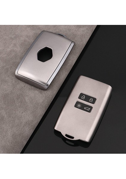 Renault Megane 4 Kadjar Talisman Clio 5 Dacia Duster Gri Silikon Kart Anahtar Kılıfı