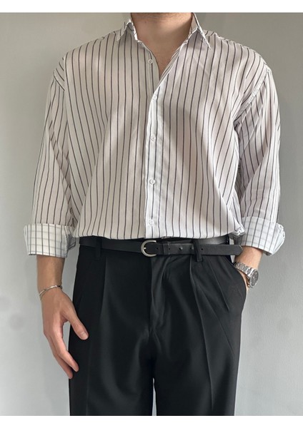 Old Money Rahat Kalıp Çizgili Gömlek fırsatları