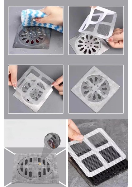 10'lu Banyo ve Mutfak Lavabo Koku Önleyici ve Haşere Böcek Önleyici Gider Filtresi