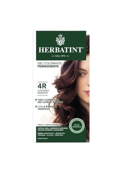Herbatint 4r Chatain Cuivre Bakır Kahve Saç Boyası, 135 ml fiyatları