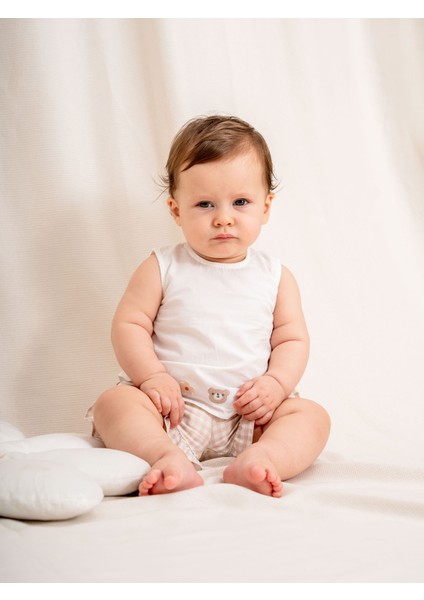 Pitikare Desenli 2’li Kız Bebek Takımı | Tatlı ve Şık Kombin | 3-24 Ay