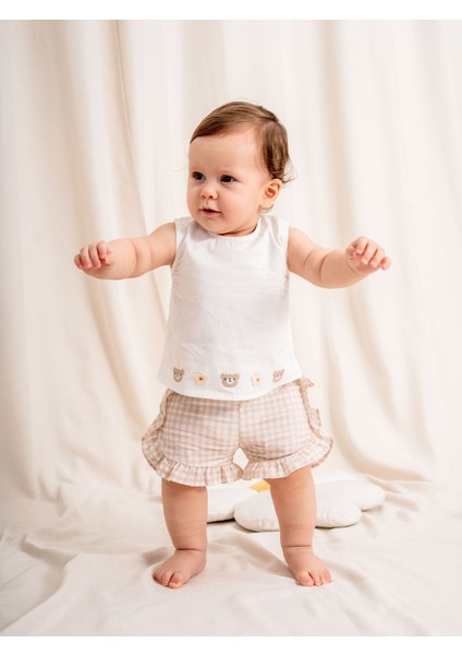 Pitikare Desenli 2’li Kız Bebek Takımı | Tatlı ve Şık Kombin | 3-24 Ay fiyatları