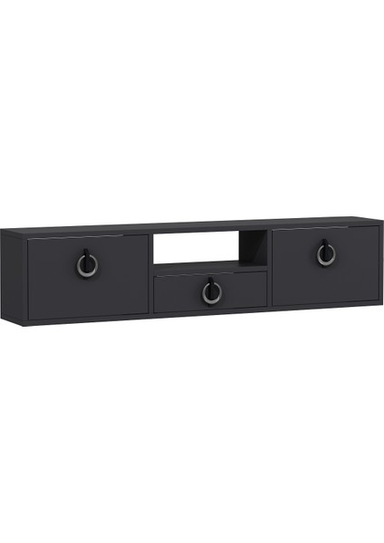 1321DROPDD-32 Duvara Montaj Tv Sehpası-Antrasit-Gümüş fırsatları