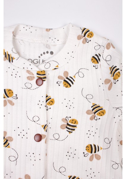 Yenidoğan Patikli Tulum Arı Baskılı Çıtçıtlı Bebek Tulumu fiyatları