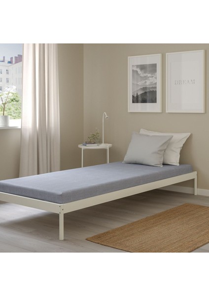 Tek kişilik yatak, açık mavi, 80x200 cm, sert fırsatları