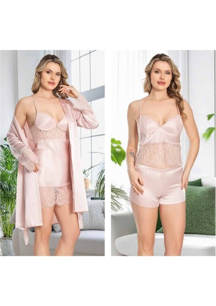 Kadın Saten 6'lı Dantelli Gelin Çeyiz Seti Jw.4r.8k1.mk