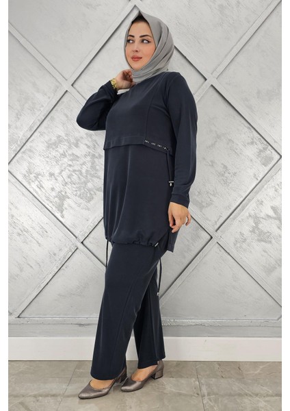 Kadın Taş Detalı Bağcıklı Tesettür Takım fiyatları