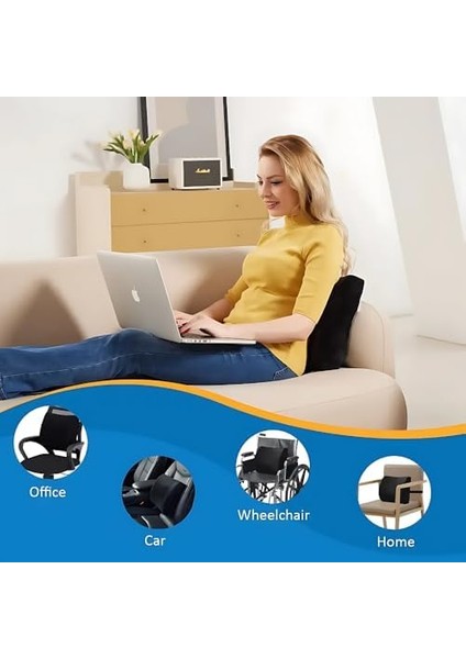 Ortopedik Visko Bel ve Sırt Yastığı Destekleyici Yastık,, Siyah, fiyatları