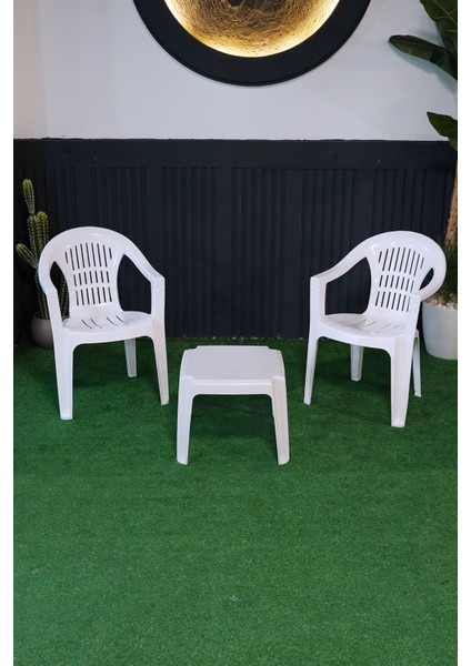 Bahar Iki Kişilik Sandalye Seti 2 Adet Sandalye + 50X50 cm Orta Sehpa indirimleri