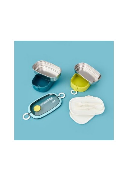 Healty Iki Katlı Çelik Yemek Kabı - Sarı / Mavi - 1,3 Lt modelleri