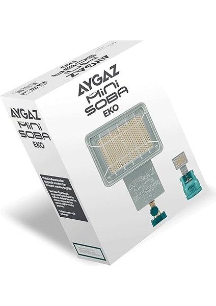 Mini Soba Eko, Kamp Sobası, Seramik Taş Doku, Entegre Regülatör, Hassas Musluk Ayarlı Kamp Sobası Gazlı, Kolay Musluk Montajı, 1,4 Kw Isı Gücü modelleri