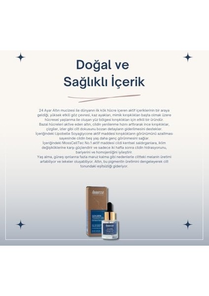 Dionesse Cilt Yenileyici 24K Altın Yüz Serumu 20 ml - Kırışıklık Karşıtı, Cilt Yenileyici, Kök Hücreli - Sıkılaştırıcı Yüz Serumu modelleri
