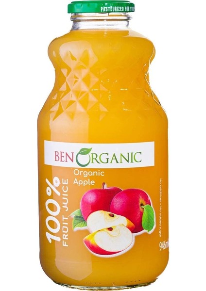 Benorganic Elma Suyu 940 ml Cam Şişe