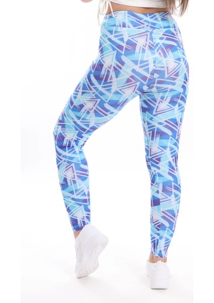 Kadın Beli Lastikli Dijital Baskılı Toparlayıcı Tayt indirimleri