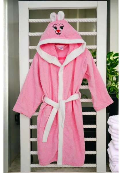 Rise Pamuklu Kapüşonlu Bebek - Çocuk Bornoz