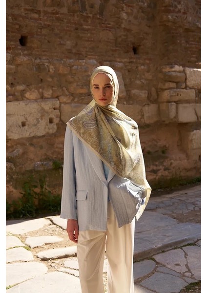 Sarı Ed Scarf Landy Şal modelleri