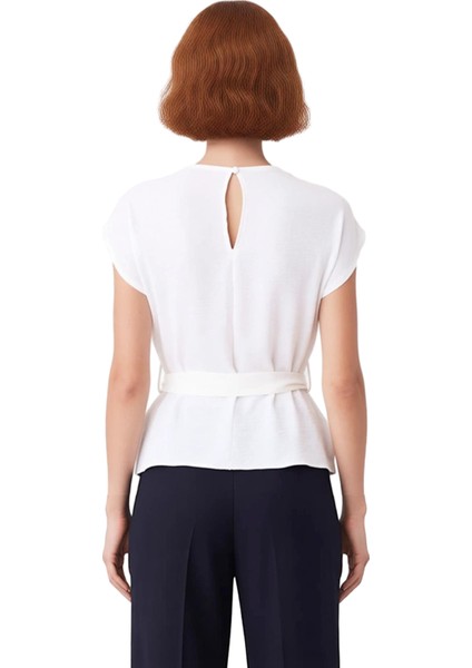 Kadın Düğmeli Kuşaklı Kolsuz Bisiklet Yaka Üst Kaliteli Şık Rahat Modern Zarif Günlük modelleri