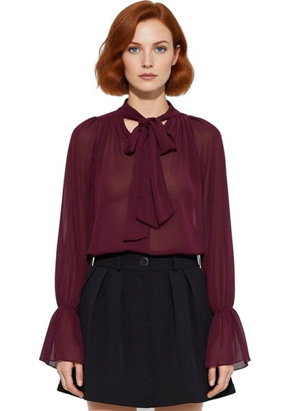 Kadınlar Için Uzun Kollu Transparan Bluz Şık ve Modern Tasarım Her Duruma Uygun Kaliteli Şık fiyatları