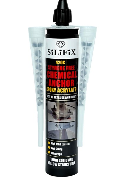 Dübel Epoksi ( Değil) Ağır Dayanıklı (Silikon Tabancası Uyumlu)