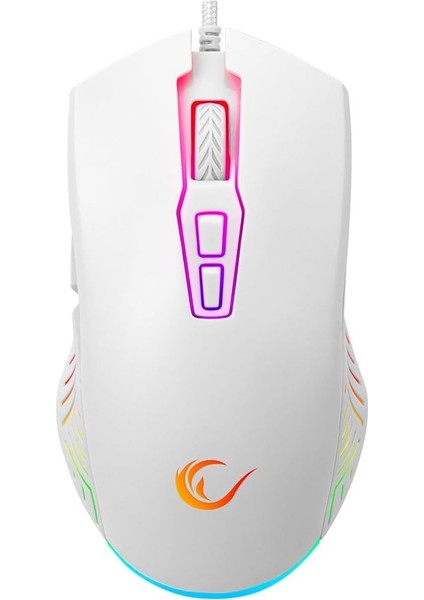 7d Makrolu Beyaz Gaming Oyuncu Mouse - Full Rgb 7200DPI - Drag Click Desteği - Hızlı - Ergonomik - 24 Ay Garanti - 20G/S - 60 Inç/s IPS - 125Hz - 135G - SMX-G68 Spear