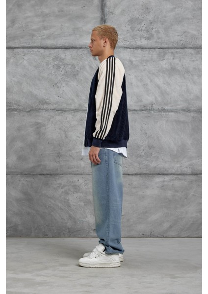 Lacivert Kolu Çizgili Kadife Ceket indirimleri