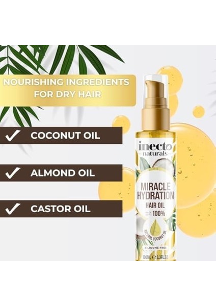 Inecto Naturals Hindistan Cevizli Mucizevi Saç Bakım Yağı 100ML fiyatları