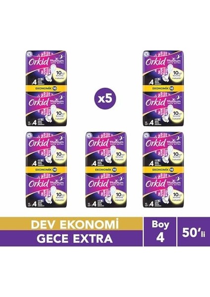 Orkid Platinum Anne Kız Paketi Gece Ekstra Hijyenik Ped 50 Adet fiyatları