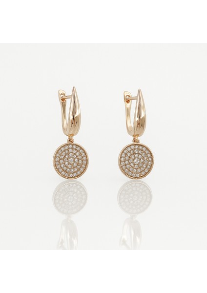 18K Rose Gold Plated Per Sempre Drop Küpe