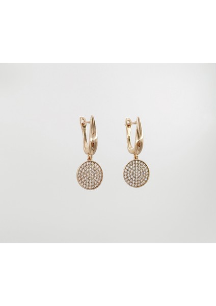 18K Rose Gold Plated Per Sempre Drop Küpe fiyatları