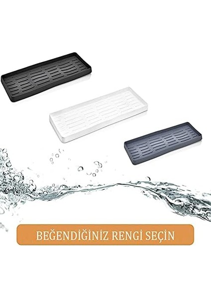 Silikon Sabunluk Yağdanlık Altlığı Organizer, Çok Amaçlı Sunumluk,sıvı Sabun 26X10 cm modelleri