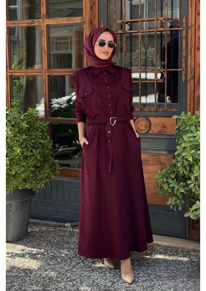 Elbise 2502-5015 Bordo