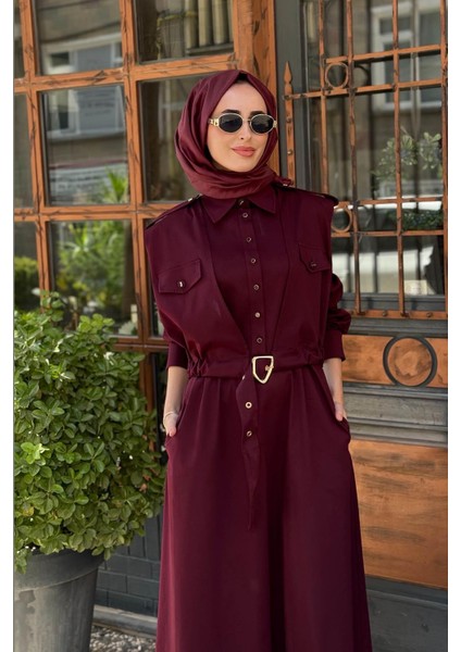Elbise 2502-5015 Bordo modelleri