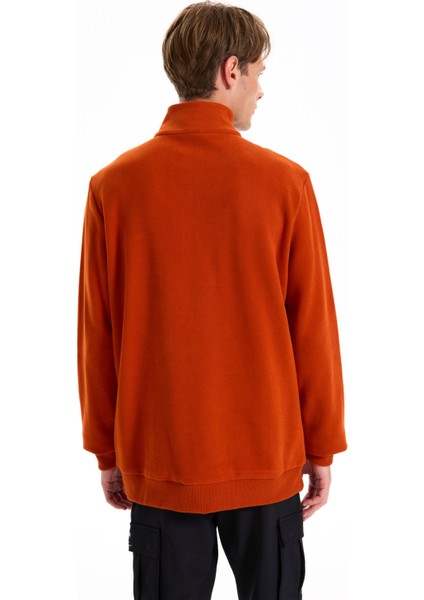 Dik Yaka Düz Kiremit Erkek Sweatshırt J5WM-SWT7222 indirimleri